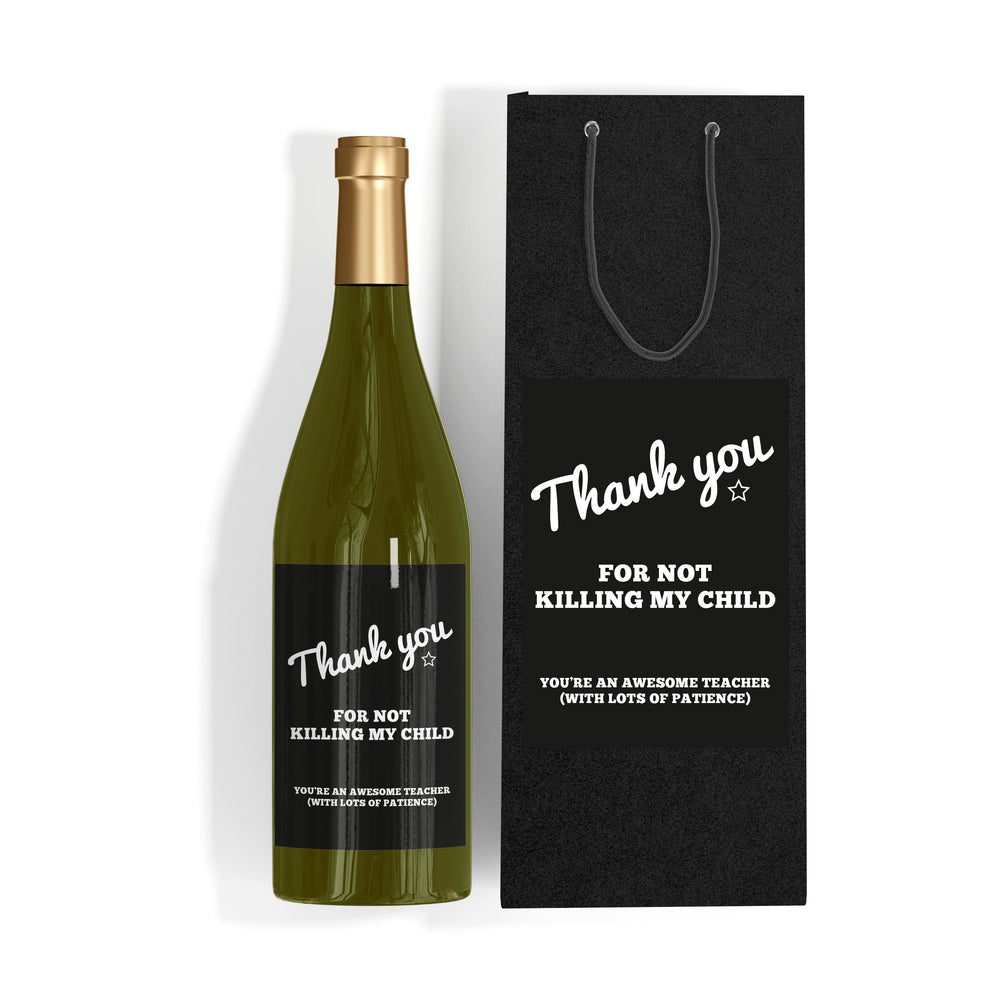 Black Teacher Bag & Wine Label #1 image